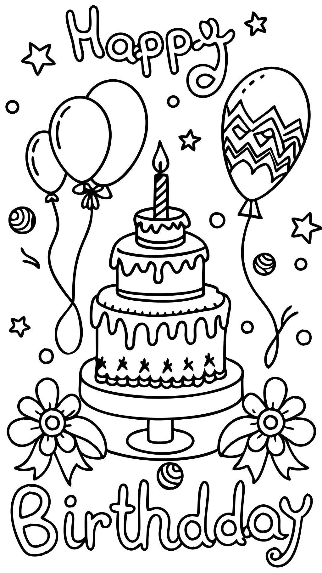 birthday coloring pages for adults